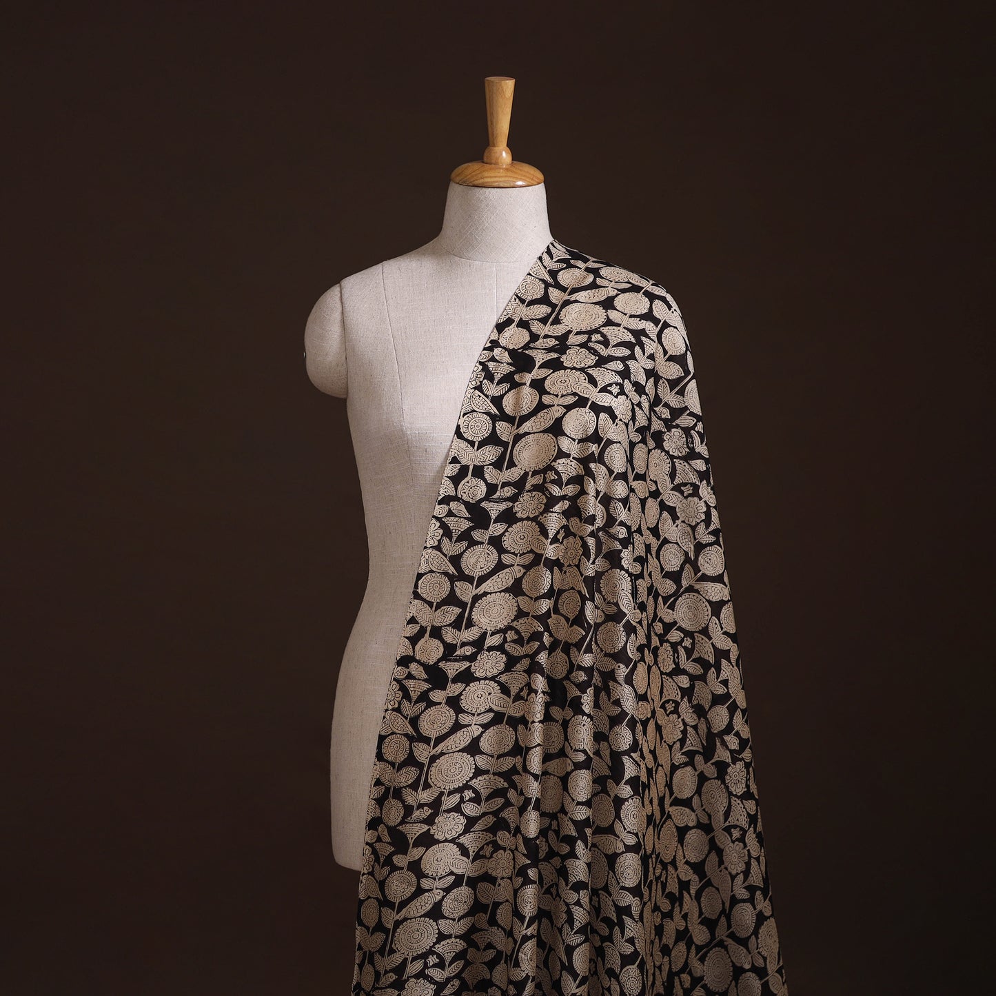 Bagru Hand Block Prints Pure Handloom Chanderi Silk Fabric 16