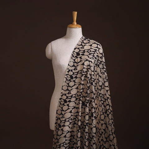 Bagru Hand Block Prints Pure Handloom Chanderi Silk Fabric 16