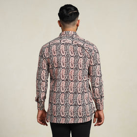 Buy Bagh Hand Block Printed Cotton Men Full Sleeve Shirt Online at iTokri.com