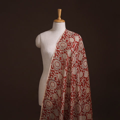 Bagru Hand Block Prints Pure Handloom Chanderi Silk Fabric 17