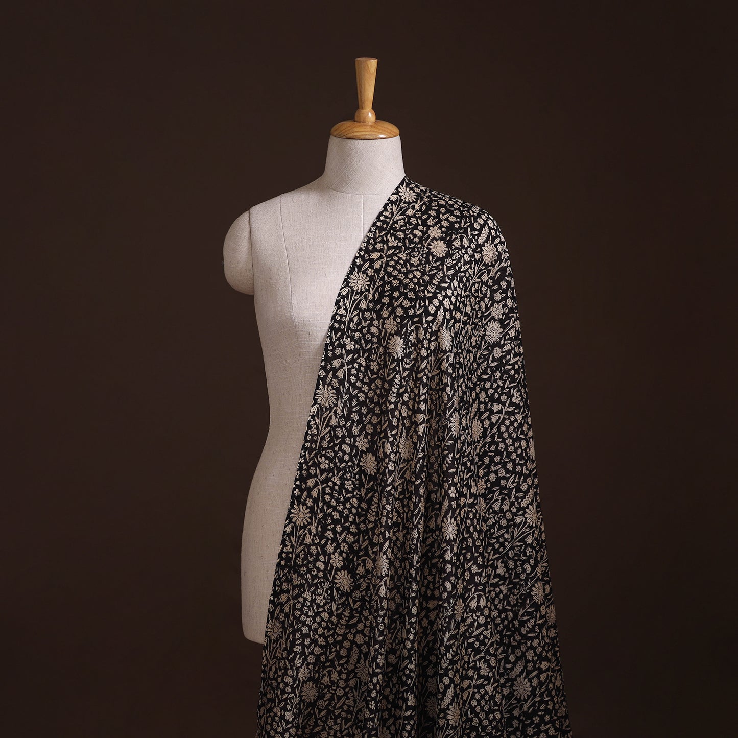 Bagru Hand Block Prints Pure Handloom Chanderi Silk Fabric 20