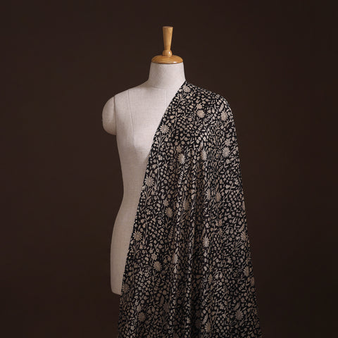 Bagru Hand Block Prints Pure Handloom Chanderi Silk Fabric 20