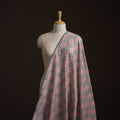 Grey - Exclusive! Pure Handspun Handwoven Pochampally Ikat Silk x Wool Fabric 21