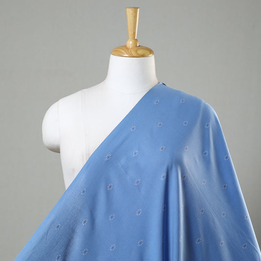 Blue - Jacquard Prewashed Cotton Fabric 07
