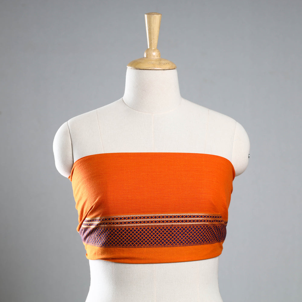 Orange - Kanchipuram Cotton Blouse Piece 46