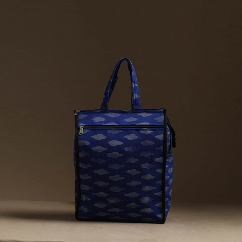 Blue Handmade Cotton Shopping Hand bag