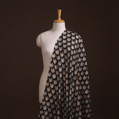 Bagru Hand Block Prints Pure Handloom Chanderi Silk Fabric 21