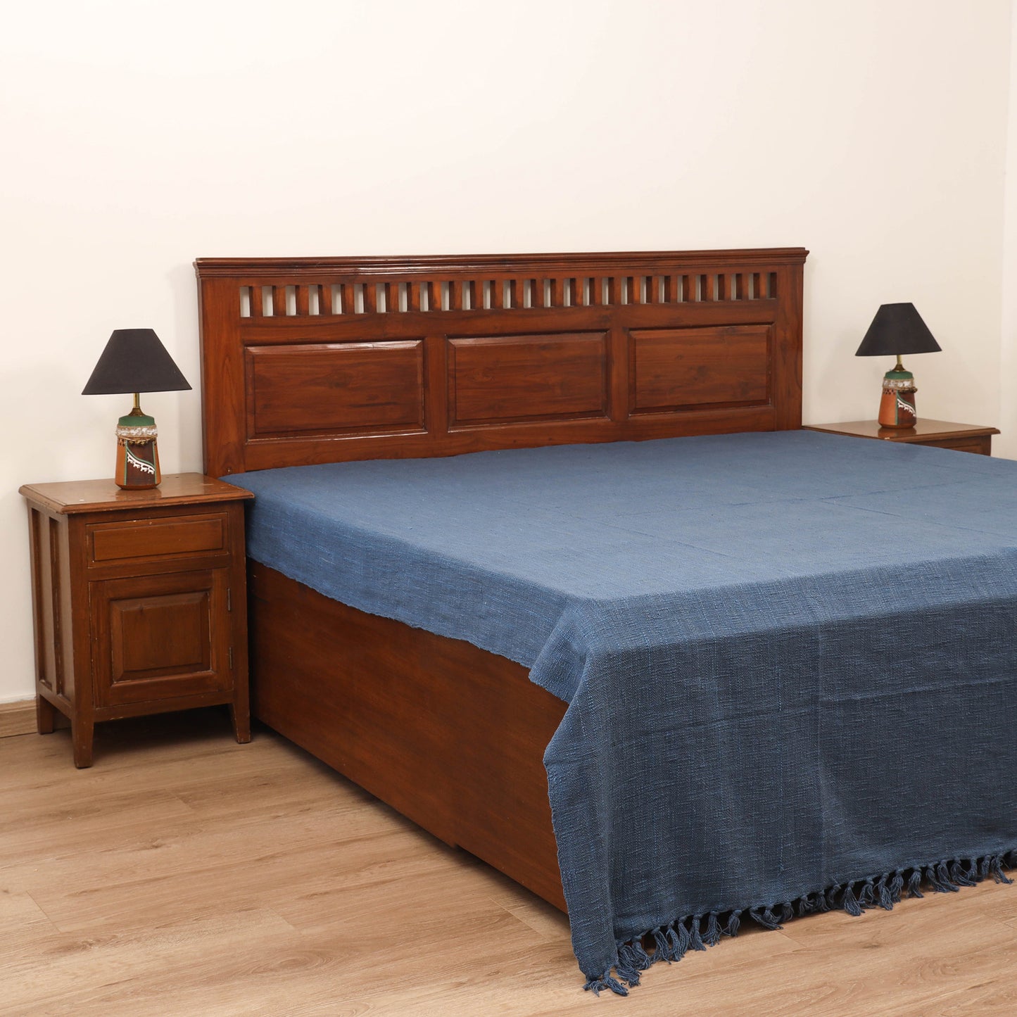 Bijnor Pure Handloom Cotton Double Bed Sheet (108 x 90 in) 12