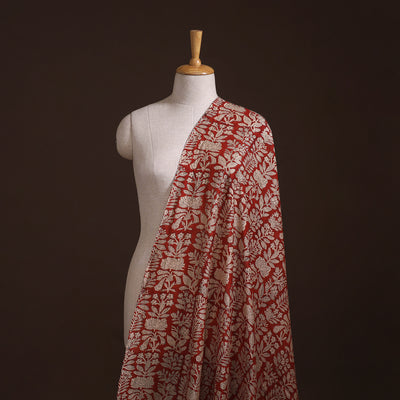 Bagru Hand Block Prints Pure Handloom Chanderi Silk Fabric 23