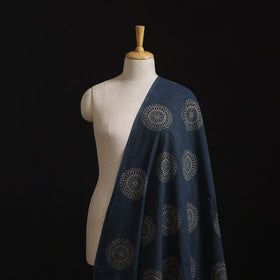 Natural Dyed Hand Block Print Ajrakh Cotton Hakoba Fabric 24