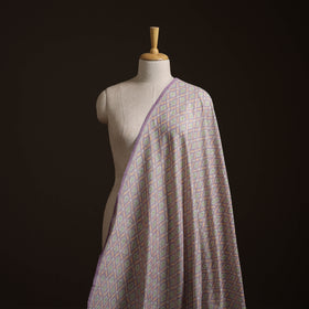 Multicolor - Exclusive! Pure Handspun Handwoven Pochampally Ikat Silk x Wool Fabric 24