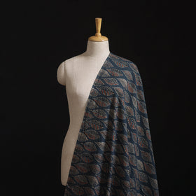 Natural Dyed Hand Block Print Ajrakh Cotton Hakoba Fabric 25