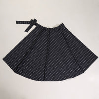 Black - Jacquard Cotton Wrap Around Skirt 07