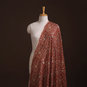 Bagru Hand Block Prints Pure Handloom Chanderi Silk Fabric 24
