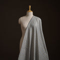 Grey - Exclusive! Pure Handspun Handwoven Pochampally Ikat Silk x Wool Fabric 25