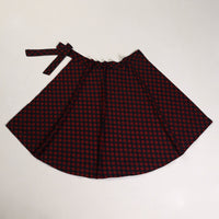 Red - Jacquard Cotton Wrap Around Skirt 08