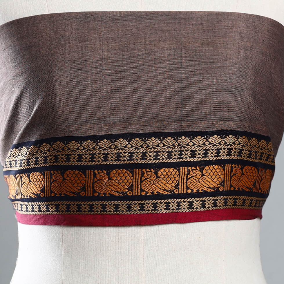 Brown - Kanchipuram Silk Cotton Blouse Piece 41