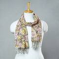  Sanganeri Block Printed Cotton Stole with Tassels 118 