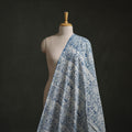 Blue - Authentic Kutch Hand Block Batik Print Pure Handwoven Natural Dyed Kala Cotton Fabric 05
