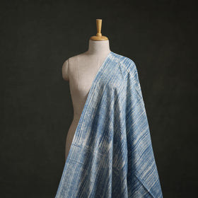 Blue - Authentic Kutch Hand Block Batik Print Pure Handwoven Natural Dyed Kala Cotton Fabric 07