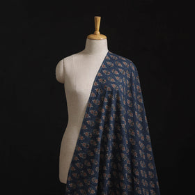 Natural Dyed Hand Block Print Ajrakh Cotton Hakoba Fabric 43