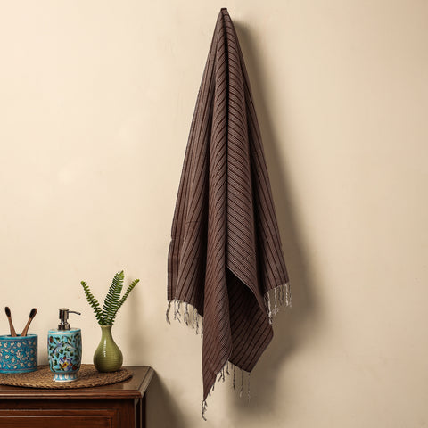 Brown - Waffle Weave Handwoven Pure Cotton Towel