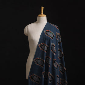 Natural Dyed Hand Block Print Ajrakh Cotton Hakoba Fabric 44