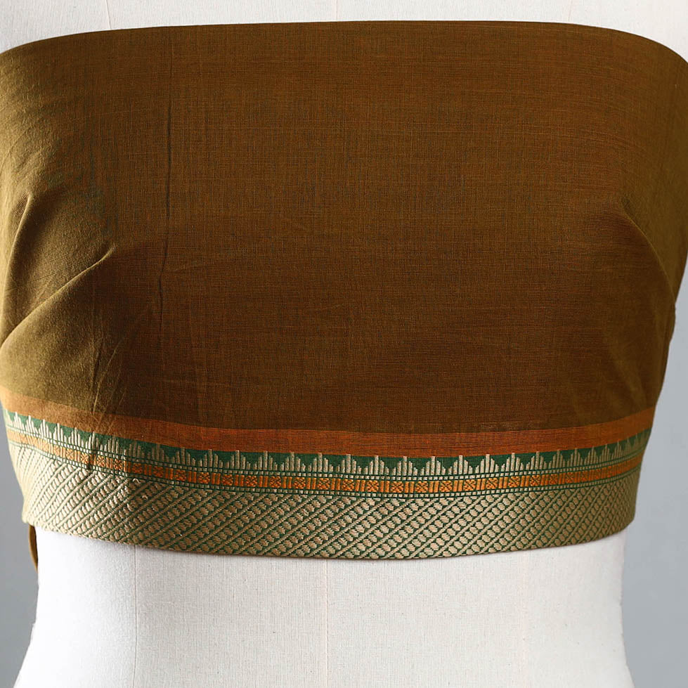 Brown - Dharwad Cotton Blouse Piece 20