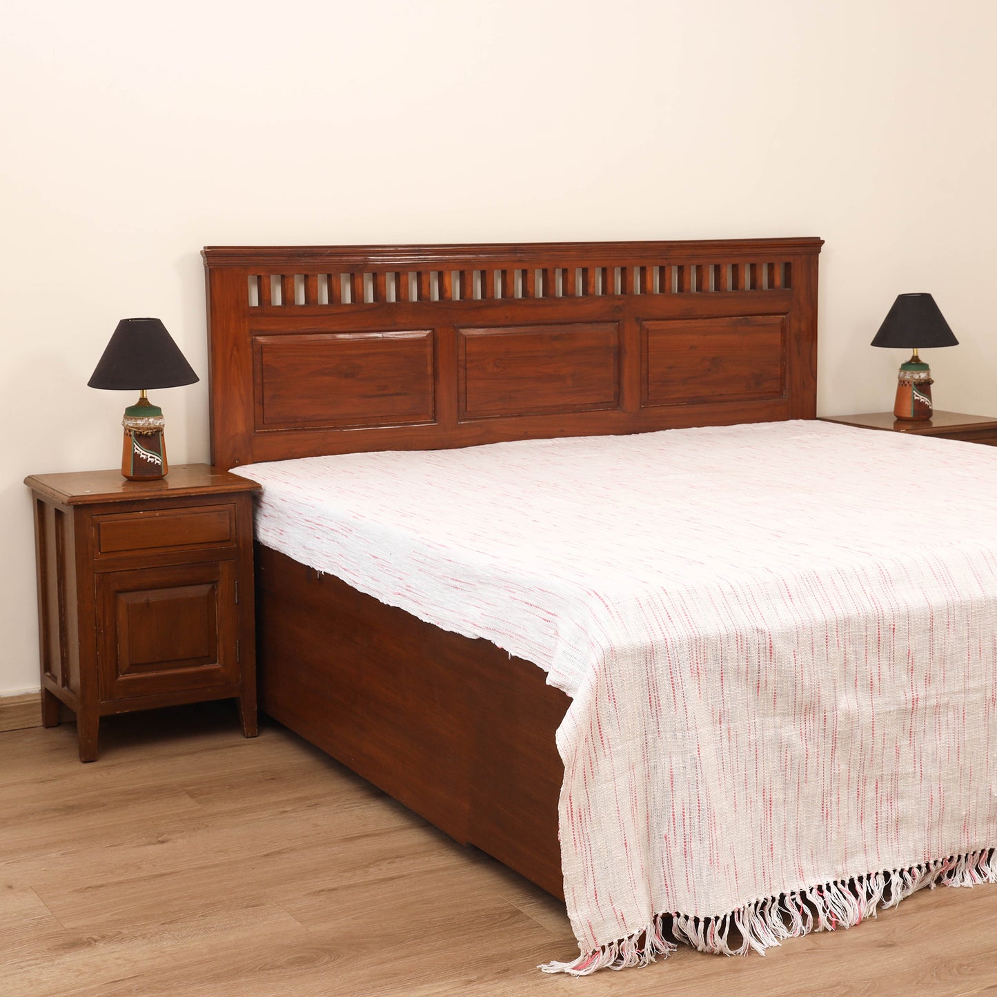 Bijnor Pure Handloom Cotton Double Bed Sheet (108 x 90 in) 16