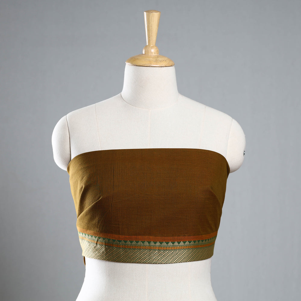 Brown - Dharwad Cotton Blouse Piece 20