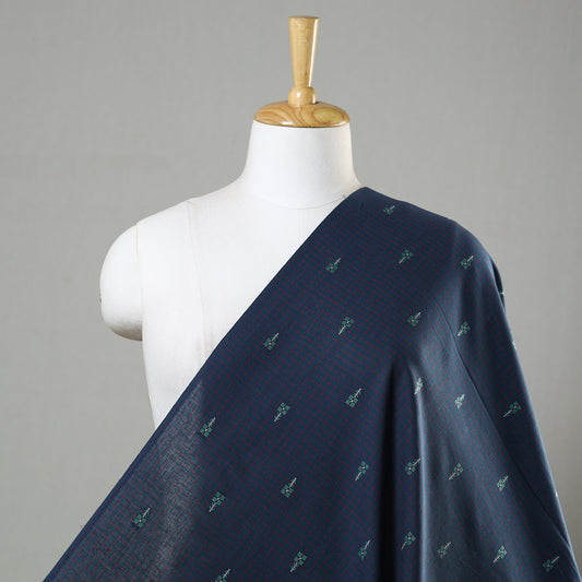 Blue - Jacquard Prewashed Checks Cotton Fabric 21