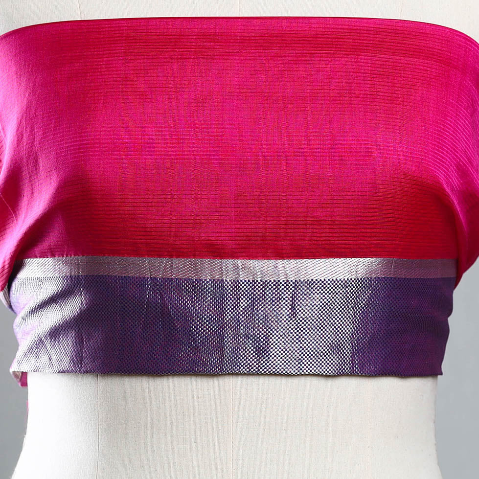 Pink - Maheshwari Silk Blouse Piece 18