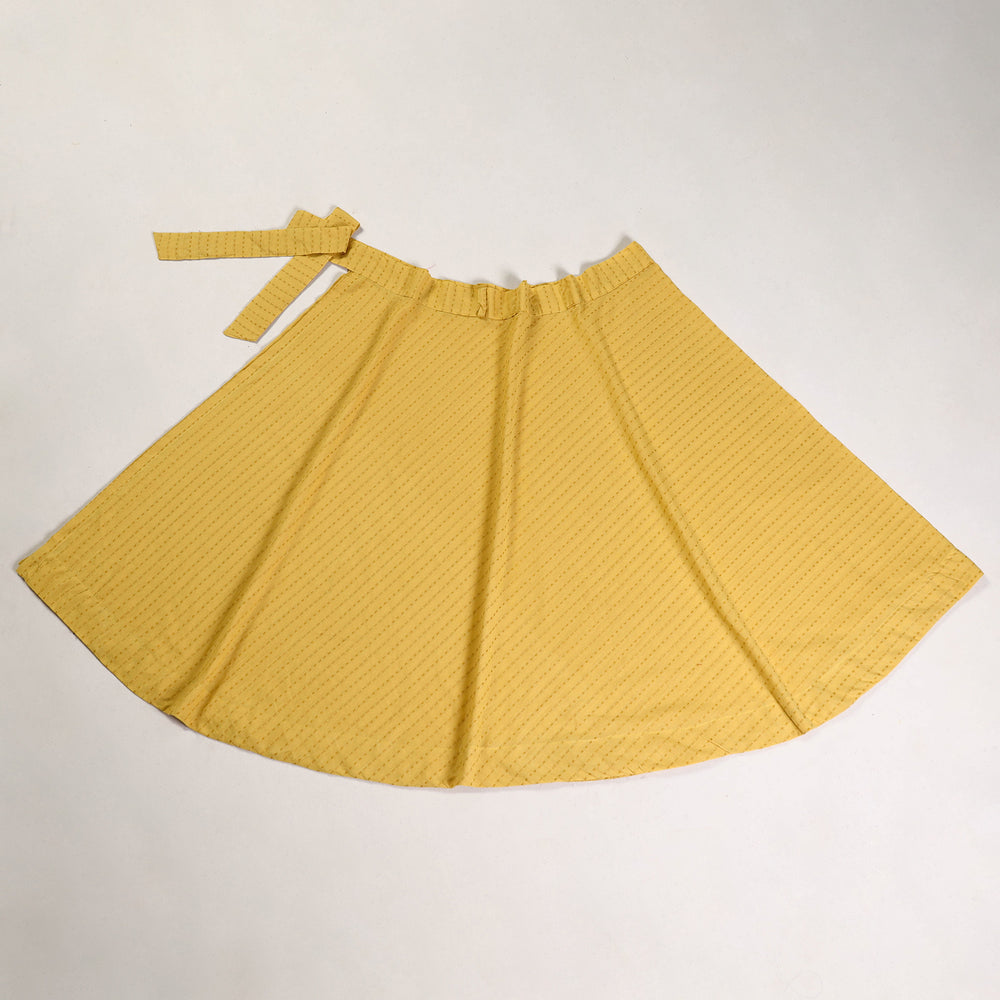 Yellow - Jacquard Cotton Wrap Around Skirt 23