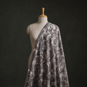 Grey - Authentic Kutch Hand Block Batik Print Pure Handwoven Natural Dyed Kala Cotton Fabric 24