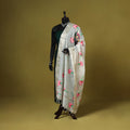 White - chanderi silk handpainted pichwai dupatta 01