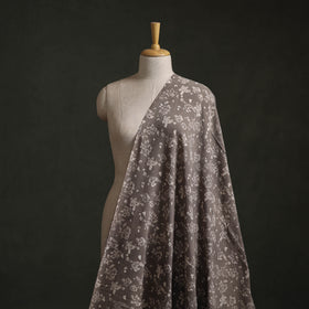 Grey - Authentic Kutch Hand Block Batik Print Pure Handwoven Natural Dyed Kala Cotton Fabric 26