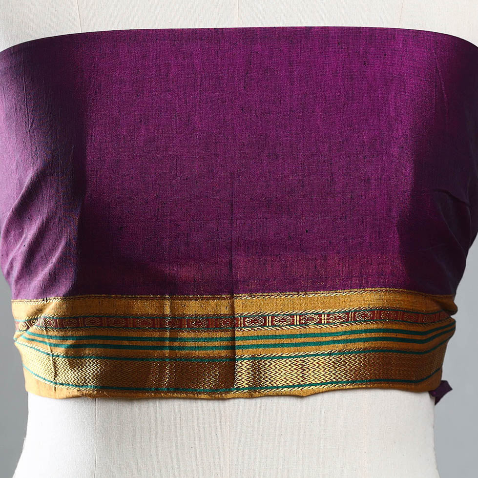 Purple - Dharwad Cotton Blouse Piece 09