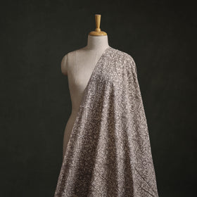 Grey - Authentic Kutch Hand Block Batik Print Pure Handwoven Natural Dyed Kala Cotton Fabric 27