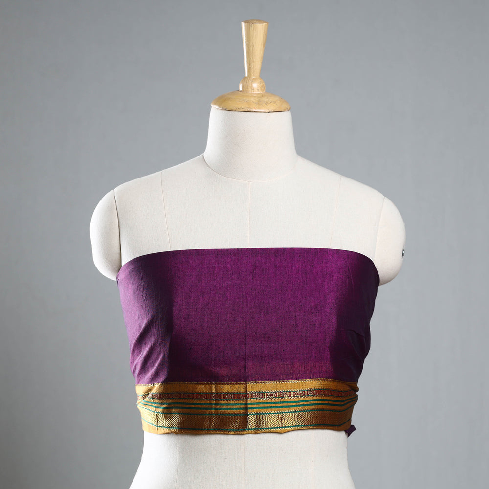 Purple - Dharwad Cotton Blouse Piece 09