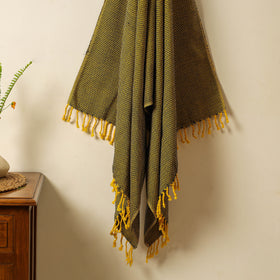 Buy Handloom Cotton Towel with Tassels from Bijnor by Nizam l iTokri.com