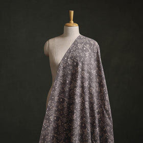Grey - Authentic Kutch Hand Block Batik Print Pure Handwoven Natural Dyed Kala Cotton Fabric 28