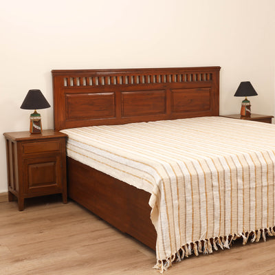 Bijnor Pure Handloom Cotton Double Bed Sheet (108 x 90 in) 18