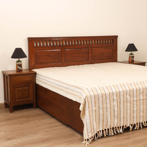Bijnor Pure Handloom Cotton Double Bed Sheet (108 x 90 in) 18