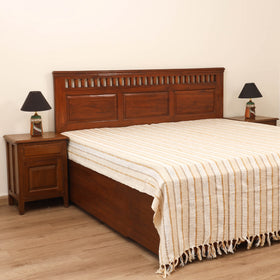 Bijnor Pure Handloom Cotton Double Bed Sheet (108 x 90 in) 18