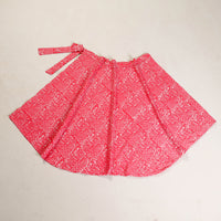 Pink - Hand Batik Printed Wrap Around Skirt for Women 04