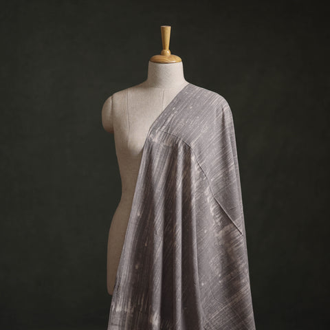 Grey - Authentic Kutch Hand Block Batik Print Pure Handwoven Natural Dyed Kala Cotton Fabric 31