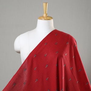 Red - Jacquard Prewashed Checks Cotton Fabric 23