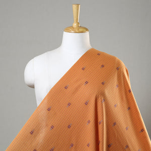 Orange - Jacquard Prewashed Checks Cotton Fabric 24
