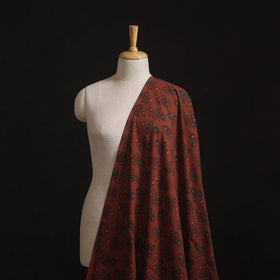 Natural Dyed Hand Block Print Ajrakh Cotton Hakoba Fabric 69