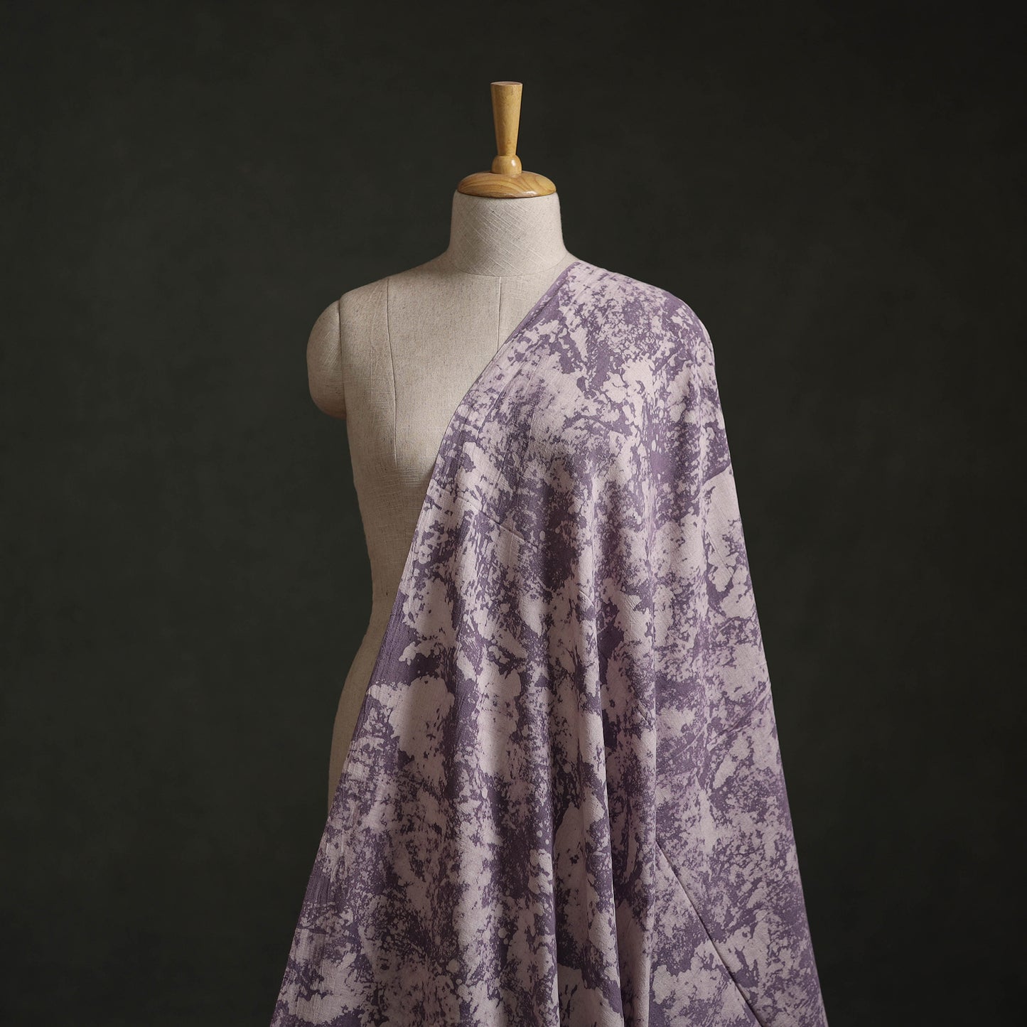 Purple - Authentic Kutch Hand Block Batik Print Pure Handwoven Natural Dyed Kala Cotton Fabric 36